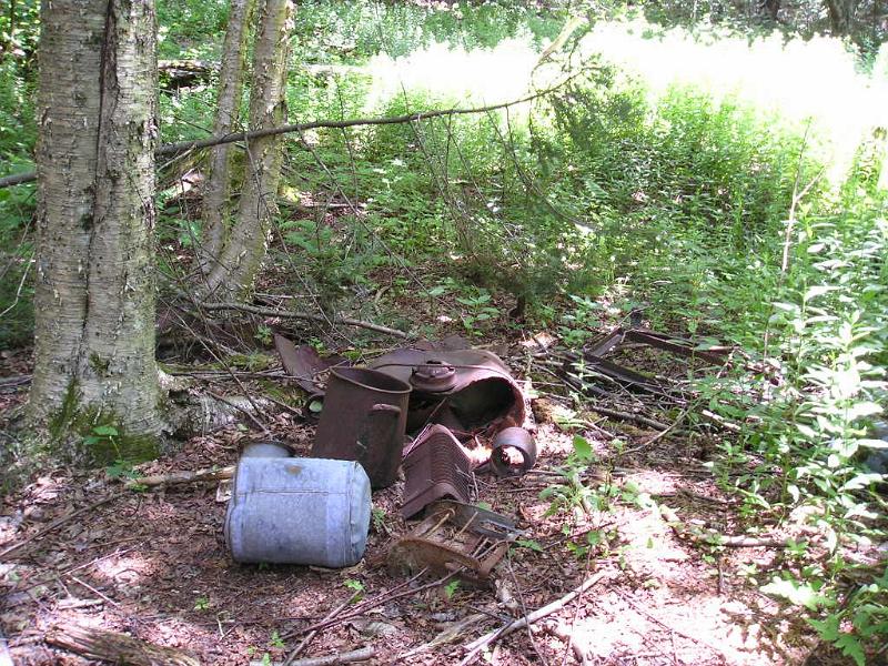 CdearBrook (14).JPG - As we continued down the trail we came upon camp 24 and found some artifacts that were left behind.